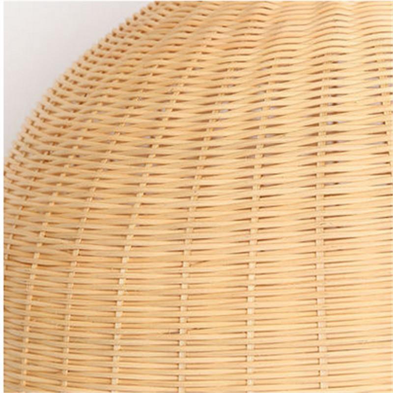 Rattan Bamboo Basket Dining Room Pendant Light