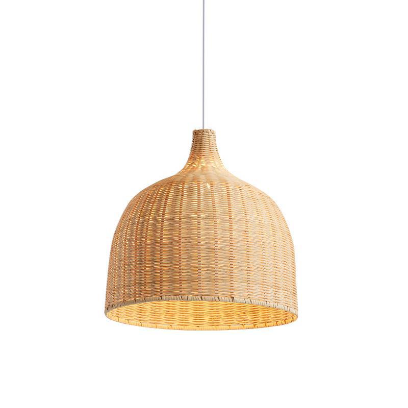 Rattan Bamboo Basket Dining Room Pendant Light