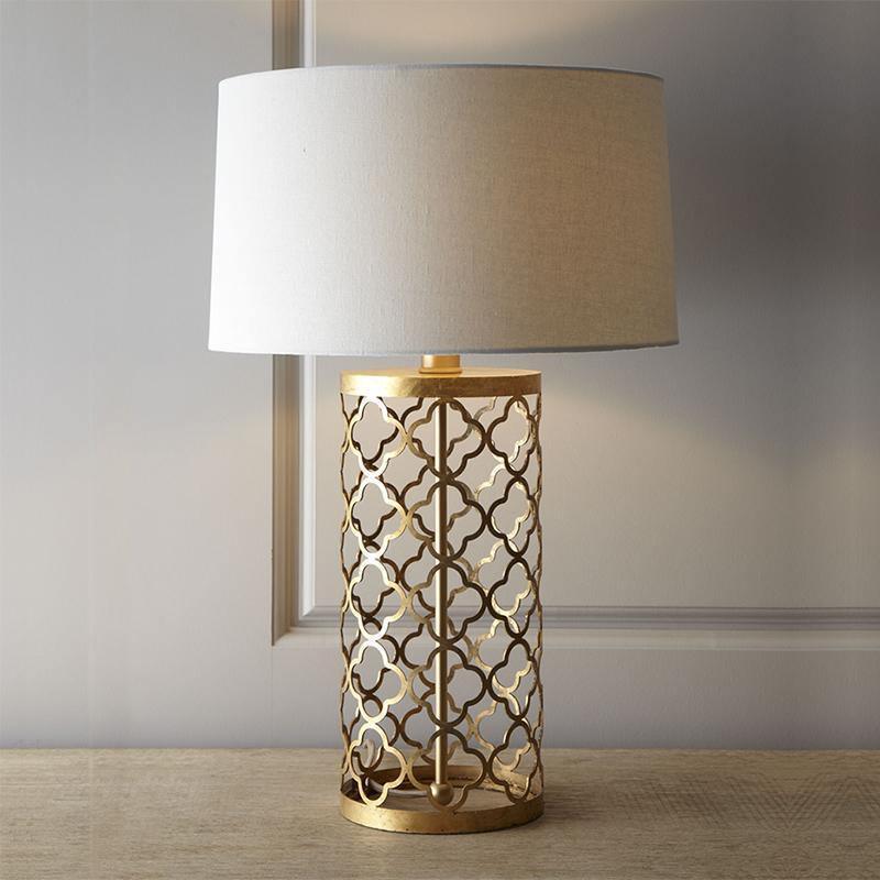 Openwork Metal Table Lamp