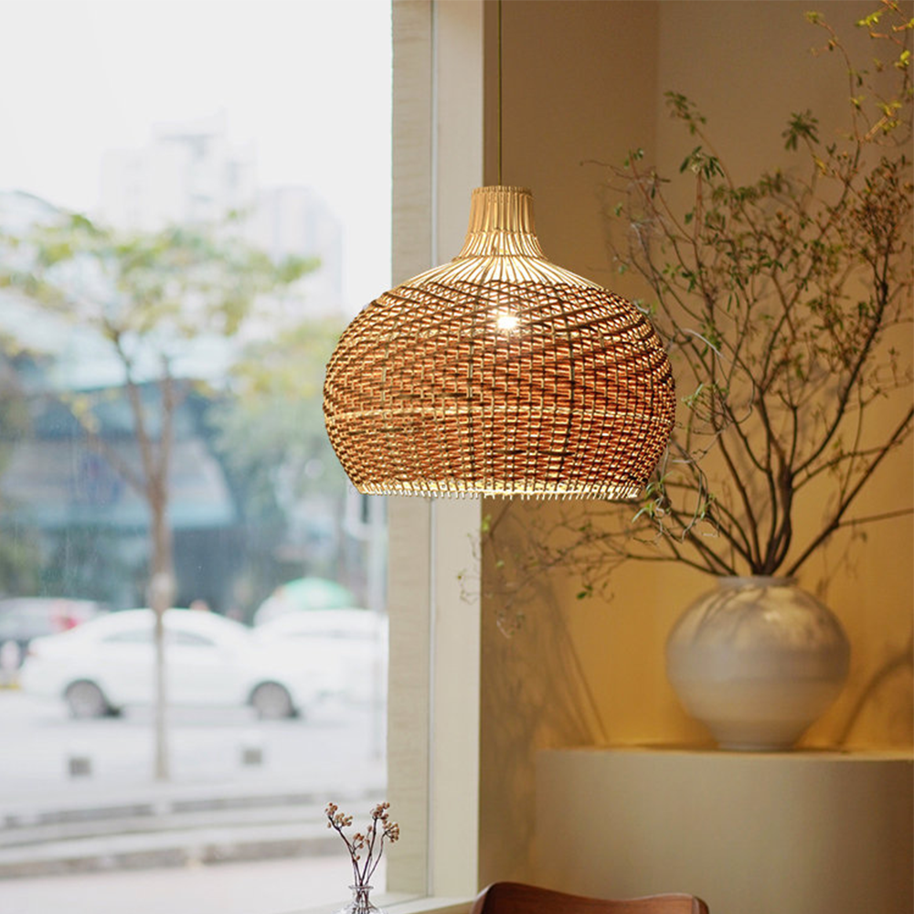 Retro Wicker Rattan Bamboo Pendant Lamp