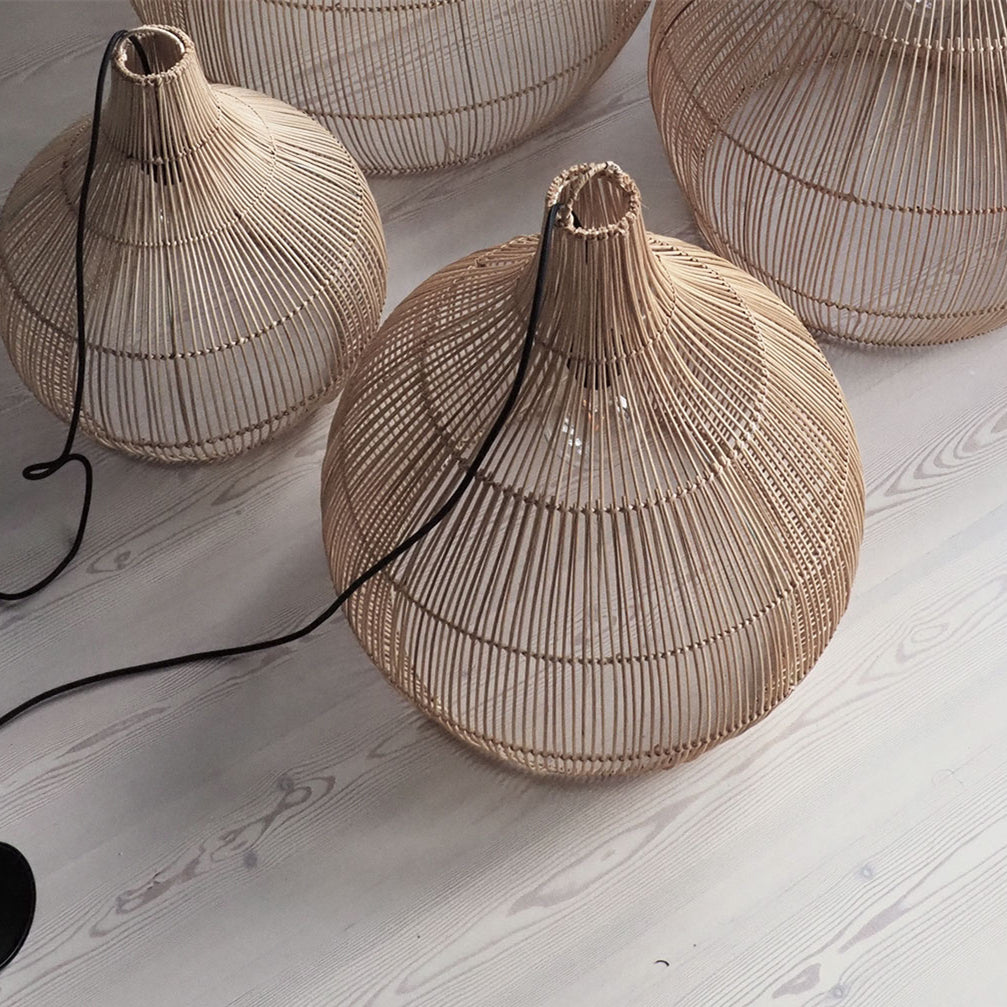 Handmade Wicker Woven Pendant Lampshade Rattan Hanging Light