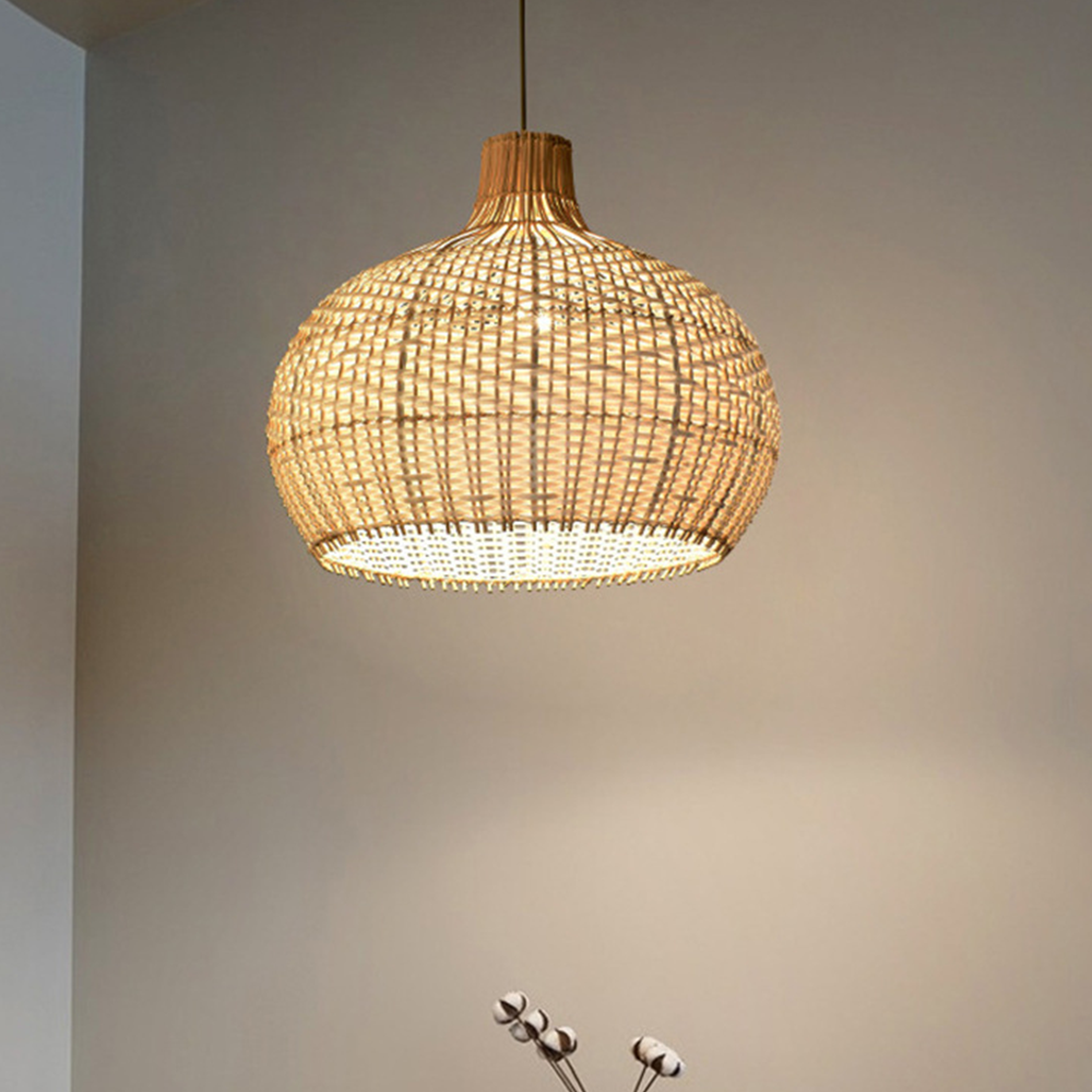 Retro Wicker Rattan Bamboo Pendant Lamp