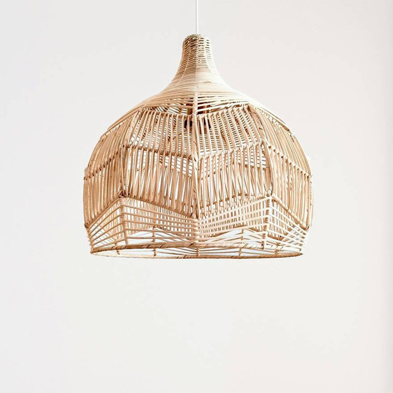 Modern Farmhouse Rattan Pendant Light