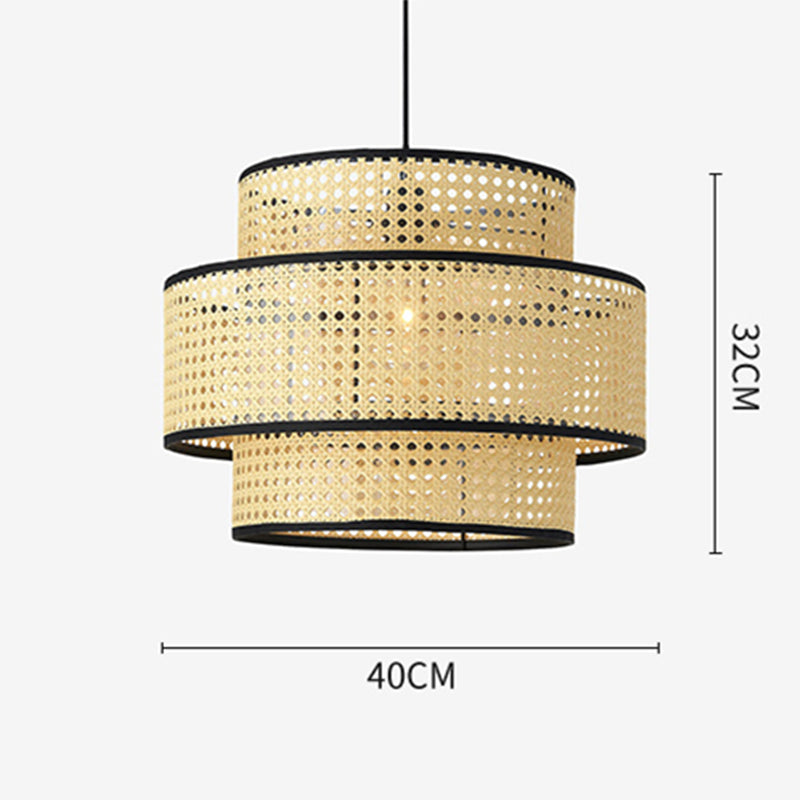 Japanese Rattan Weaving Pendant Light