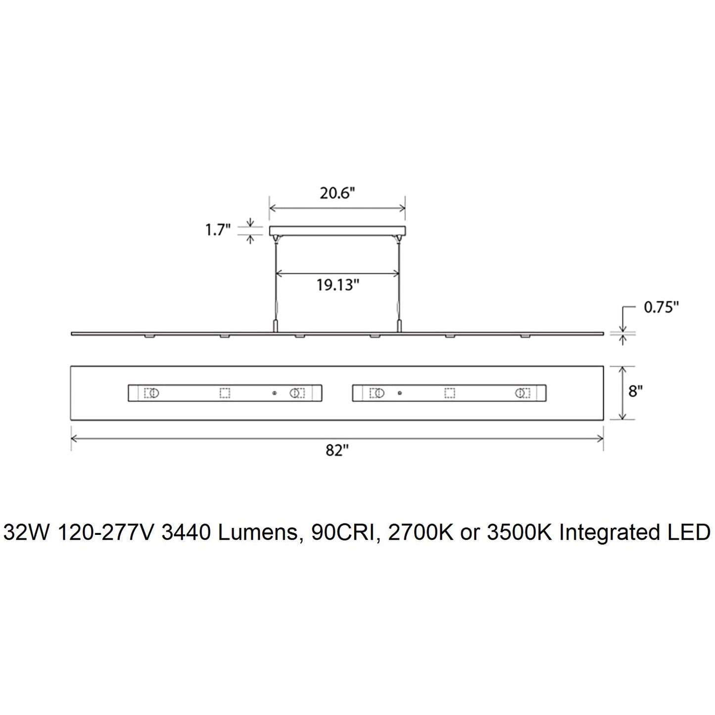 Vix XL Linear Pendant Light