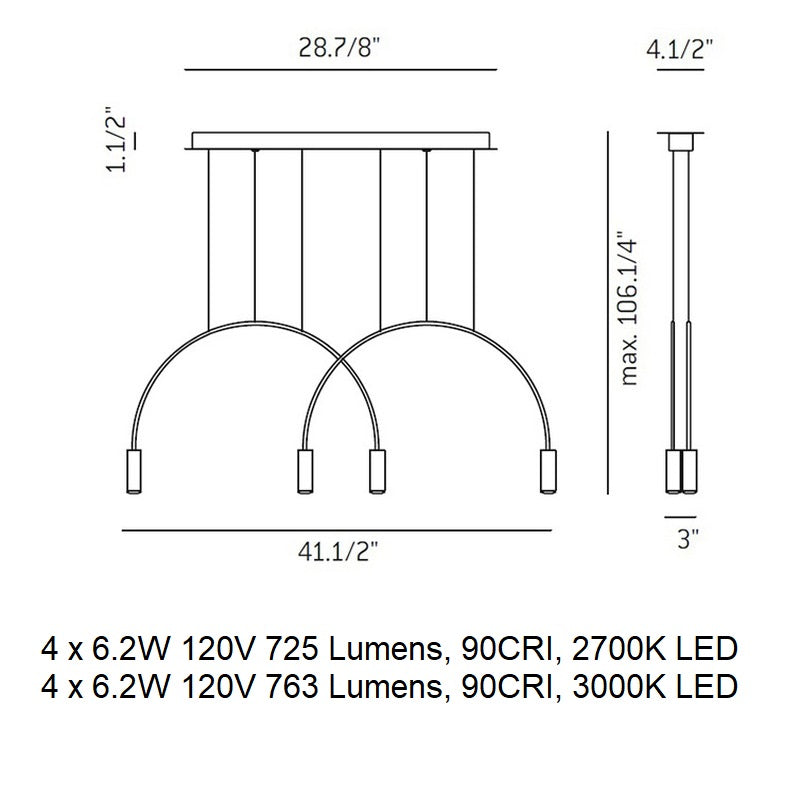 Volta L73.2D Linear Pendant Light