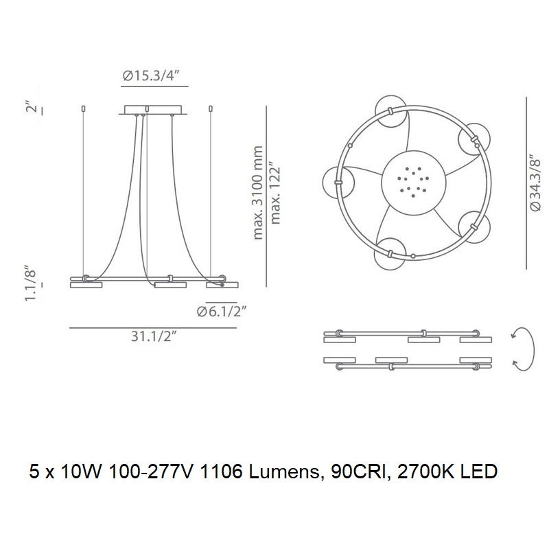 Aro Round Pendant Light