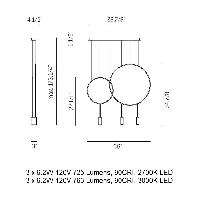 Revolta L73.1S1D Linear Pendant Light