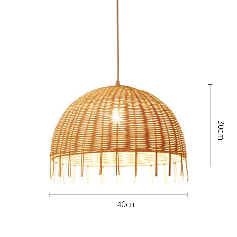 Round Pendant Light Rattan Hanging Lamps For Living Room