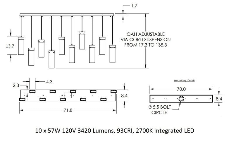 Parallel Linear Pendant Light