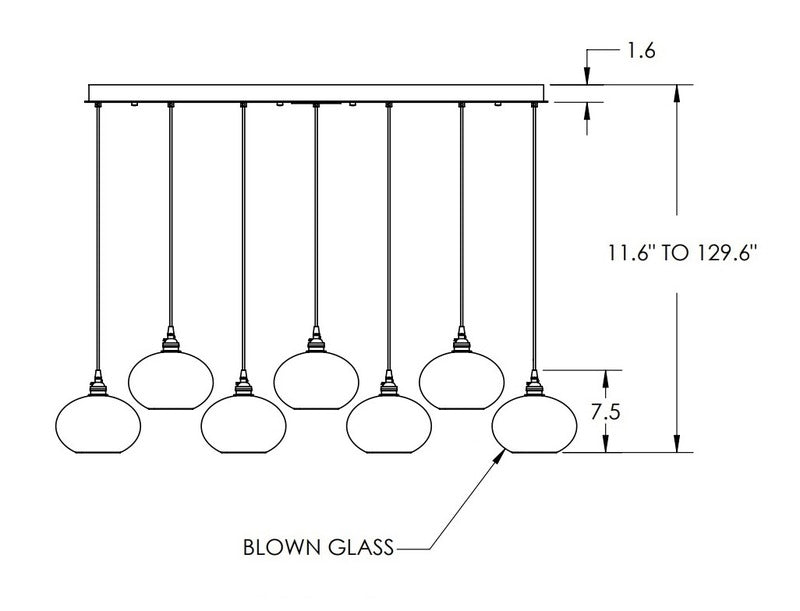 Coppa Linear Pendant Light