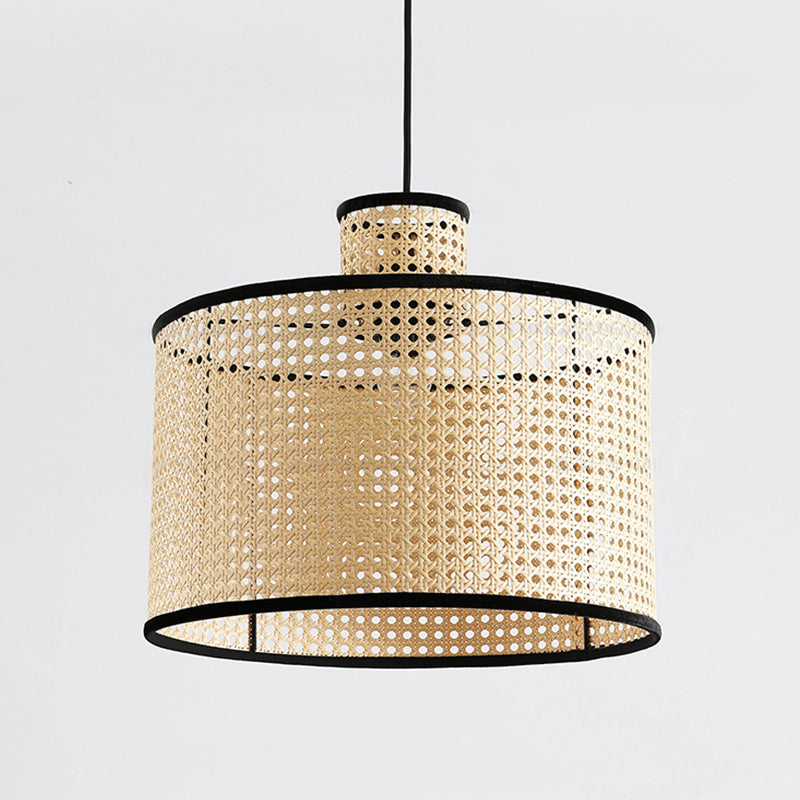 Minimalist Rattan Pendant Lampshade Handwoven Hanging Light