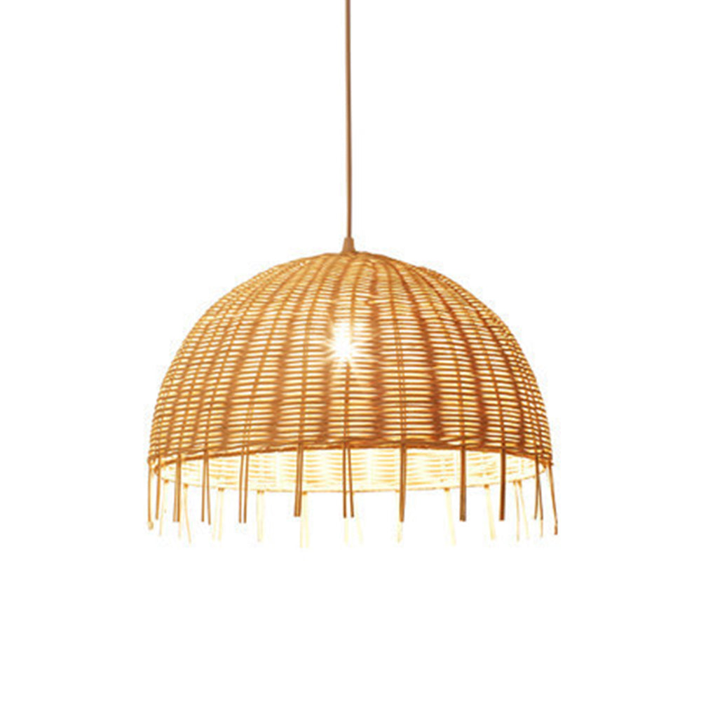 Round Pendant Light Rattan Hanging Lamps For Living Room