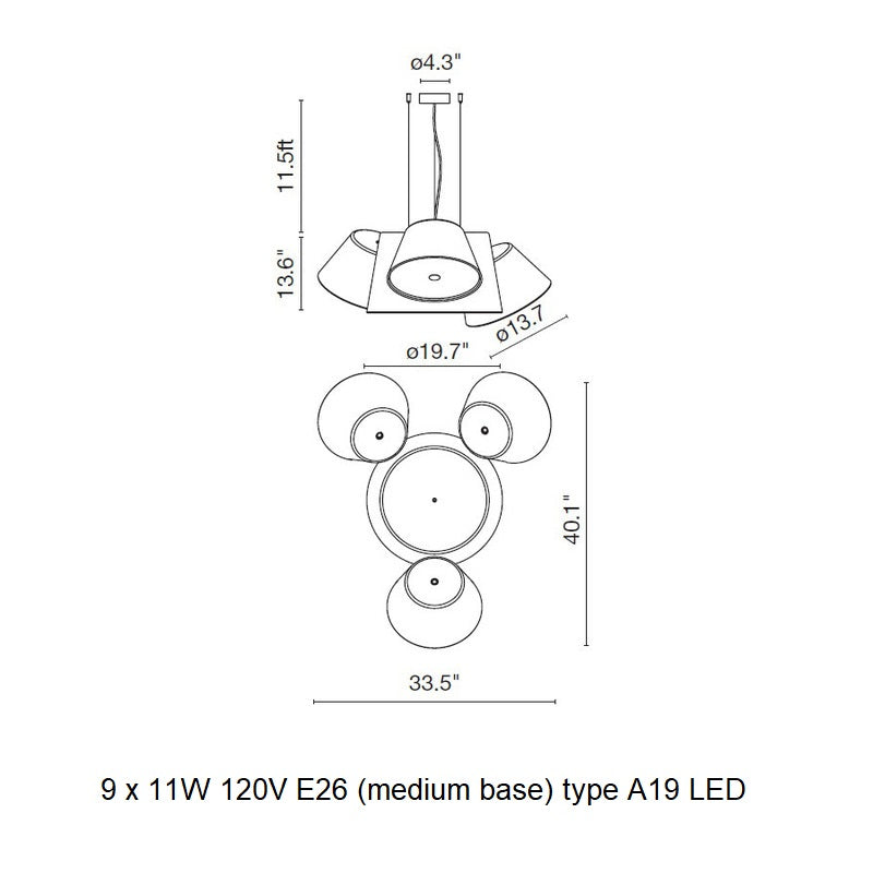 Tam Tam 3 Pendant Light