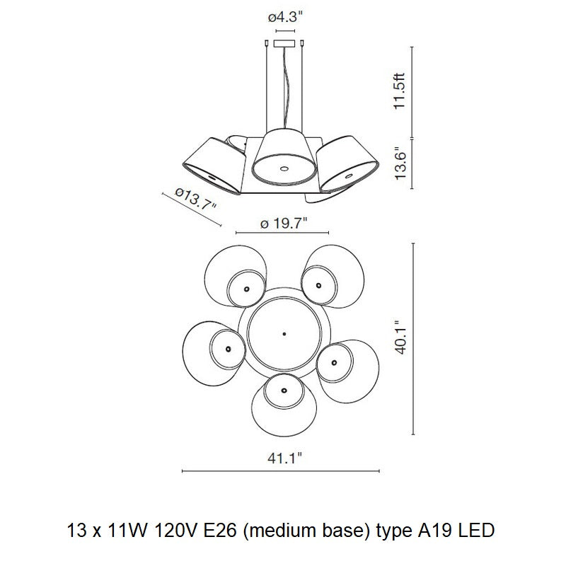 Tam Tam 5 Pendant Light