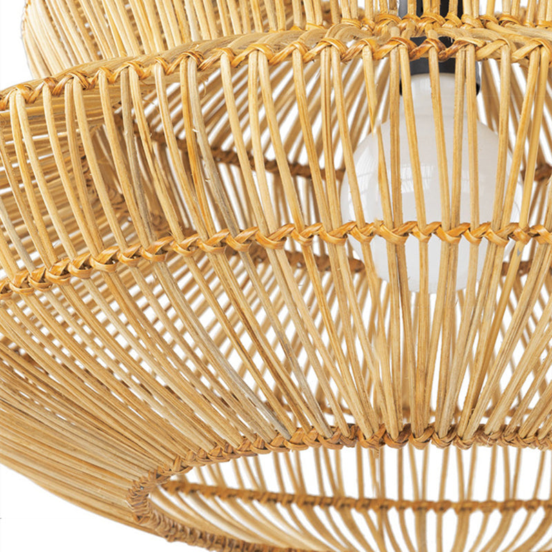 Japanese Style Art Rattan Weaving Pendant Light