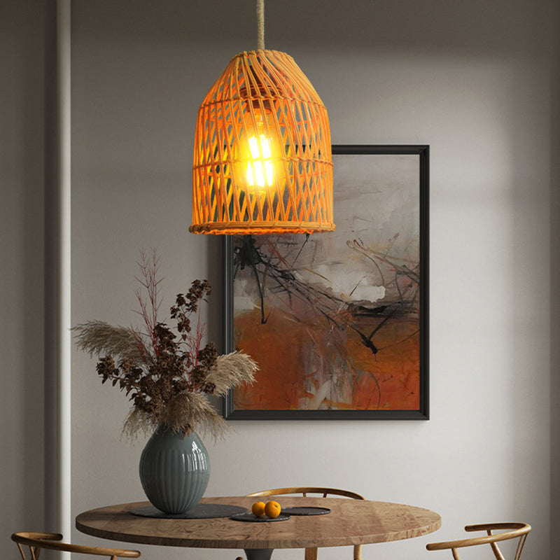 Natural Rattan Pendant Light for Kitchen Island