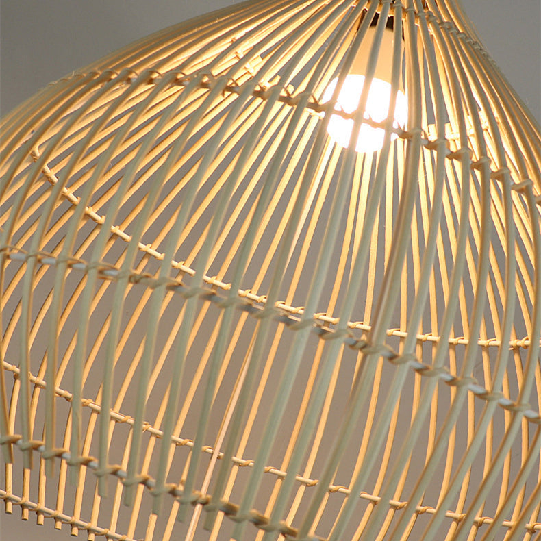 Handmade Wicker Woven Pendant Lampshade Rattan Hanging Light