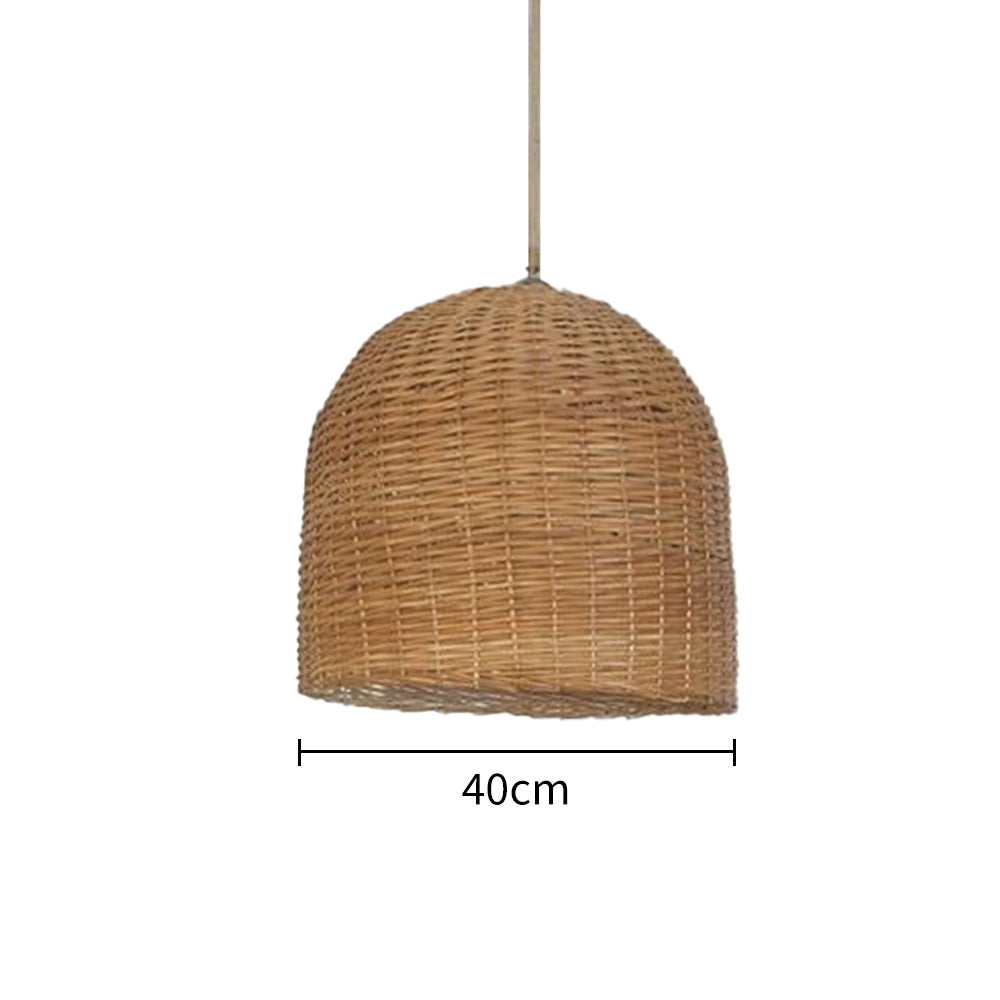 Woven Basket Rattan Pendant Light For Kitchen Island