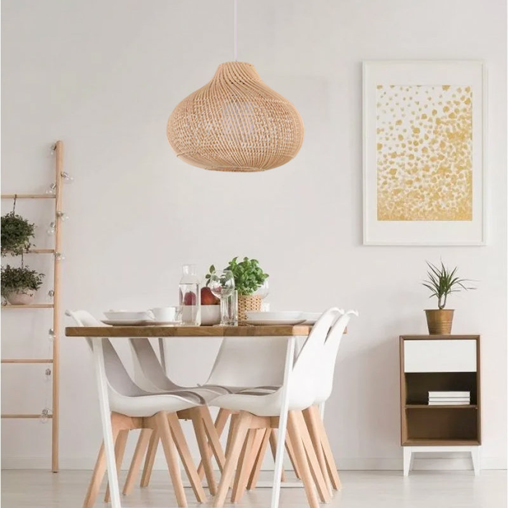 Creative Wicker Rattan Pendant Light For Dining Room