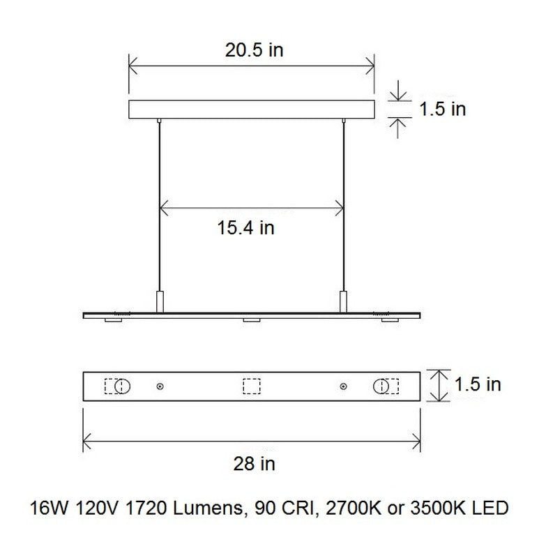 Brevis Linear Pendant Light