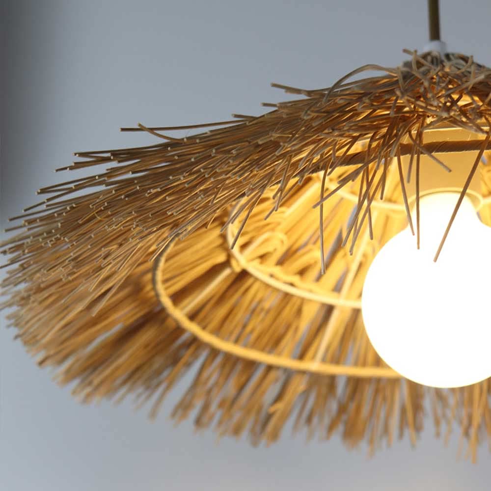 Wicker Lamp Shades Rattan Pendant Light Kitchen Pendant Lighting