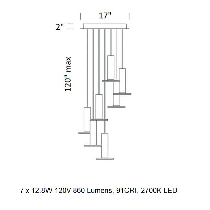 Cielo Seven Light Chandelier