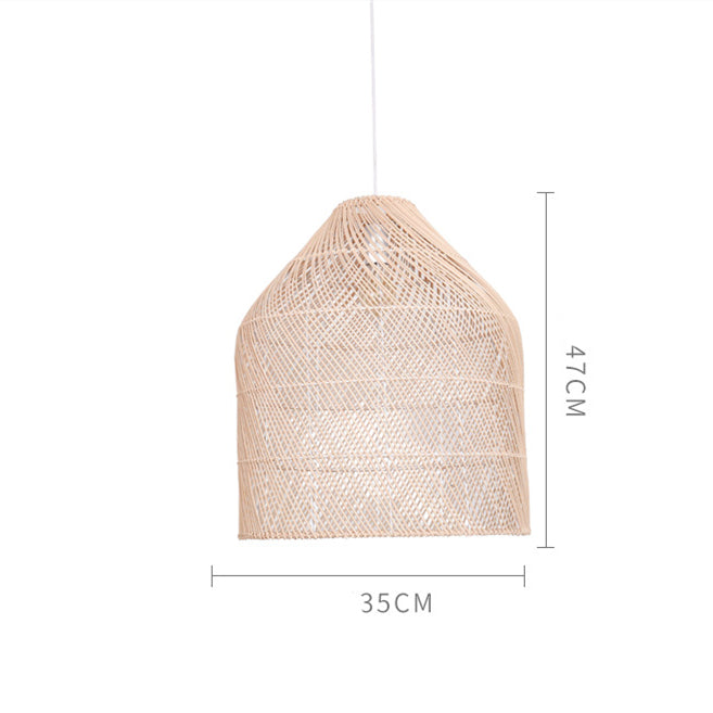 Crafts Wicker Pendant Lamp Natural Rattan Woven Chandelier