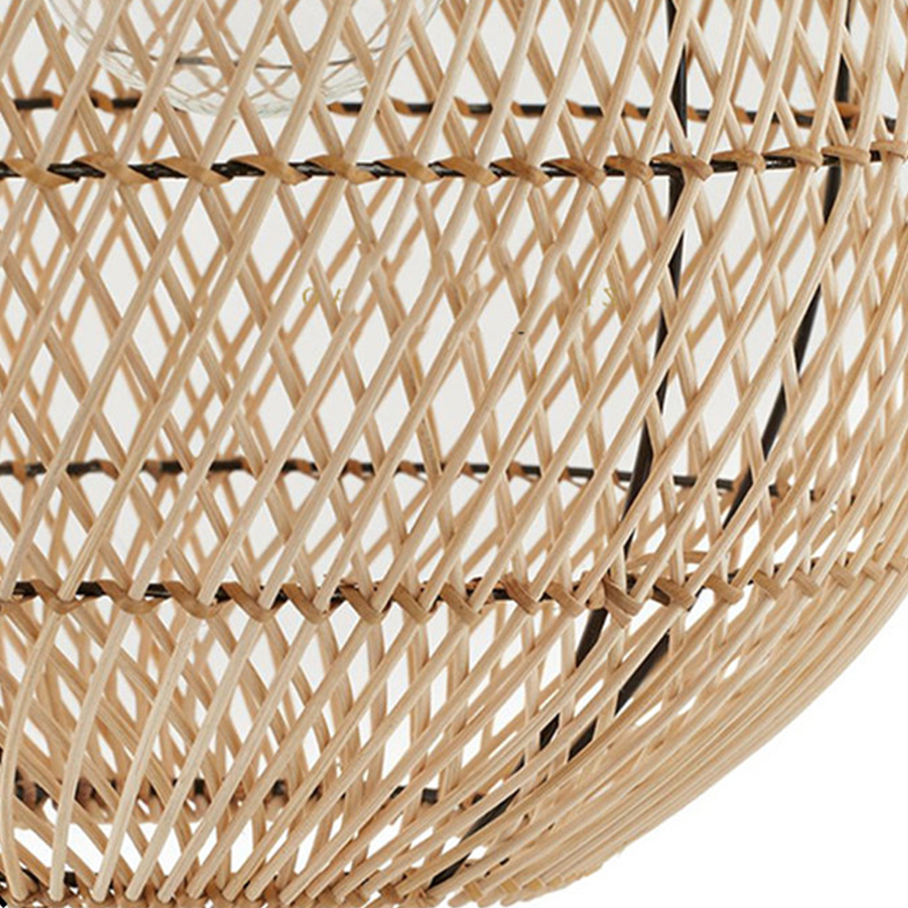 Minimalist Vintage Rattan Kitchen Pendant Light