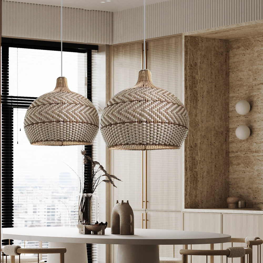 Retro Wicker Rattan Bamboo Pendant Lamp