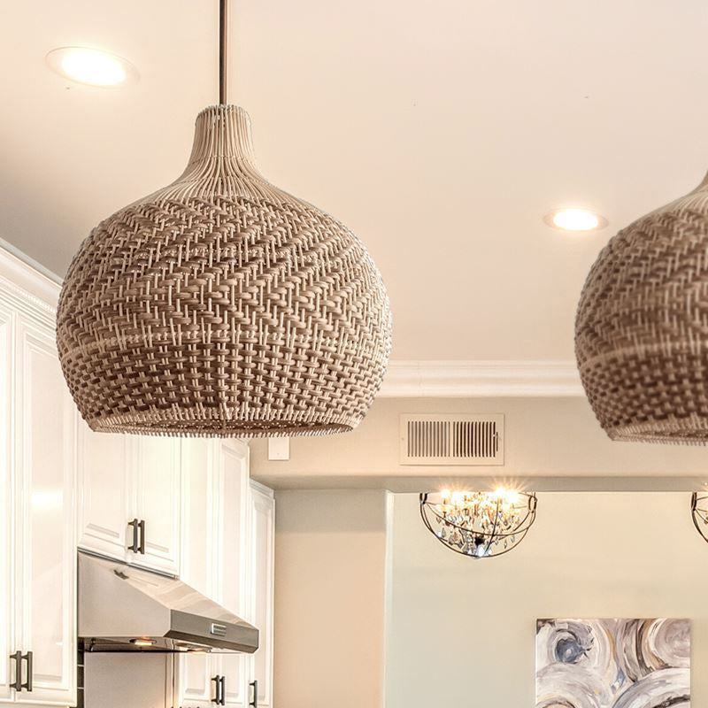 Retro Wicker Rattan Bamboo Pendant Lamp