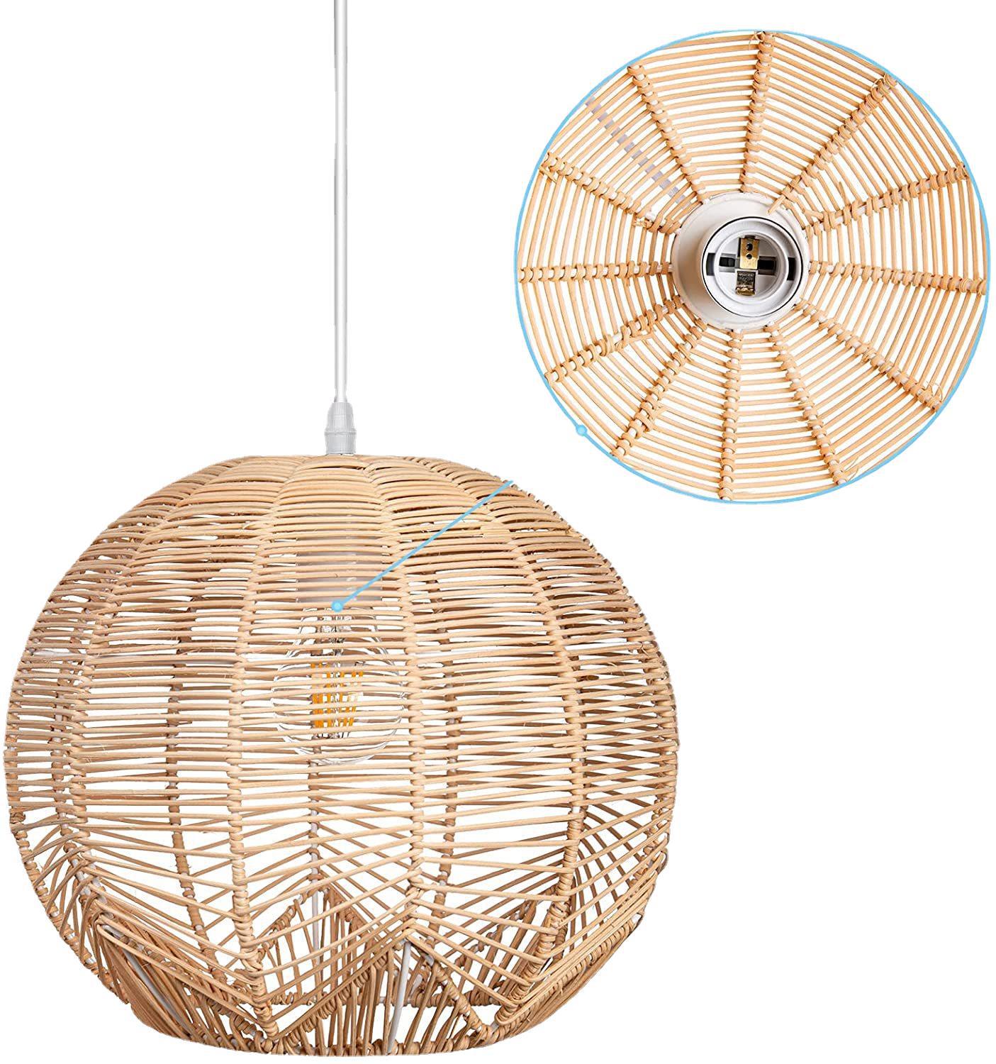 Global Rattan Hanging Ceiling Light Kitchen Island Pendant Lampshade