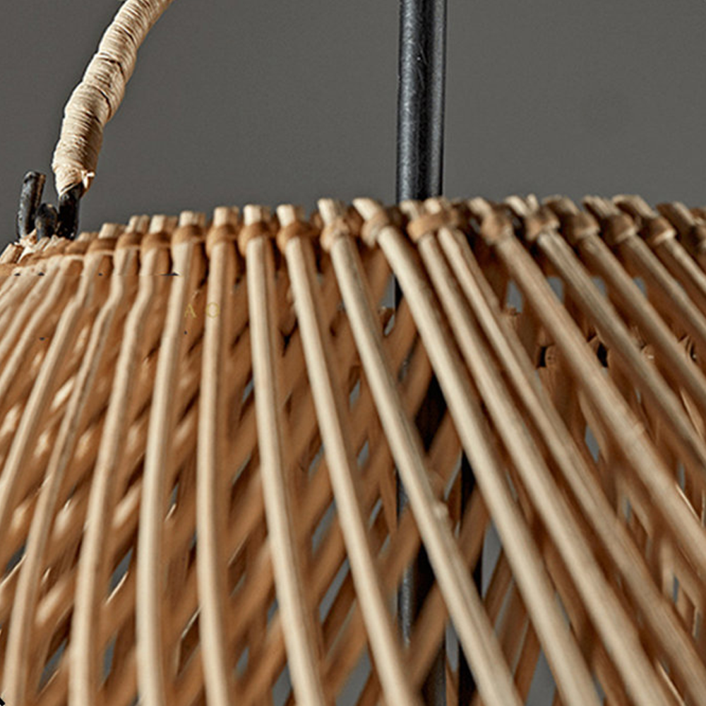 Minimalist Vintage Rattan Kitchen Pendant Light