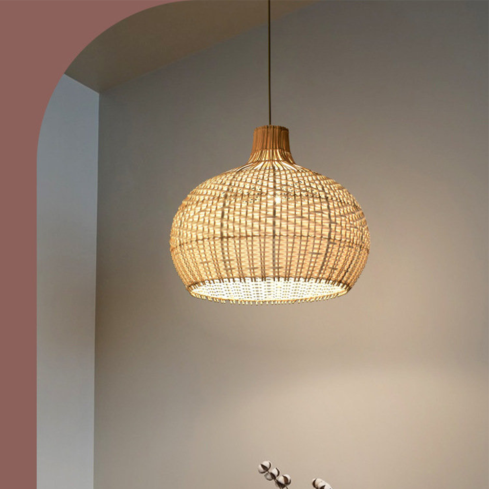 Retro Wicker Rattan Bamboo Pendant Lamp