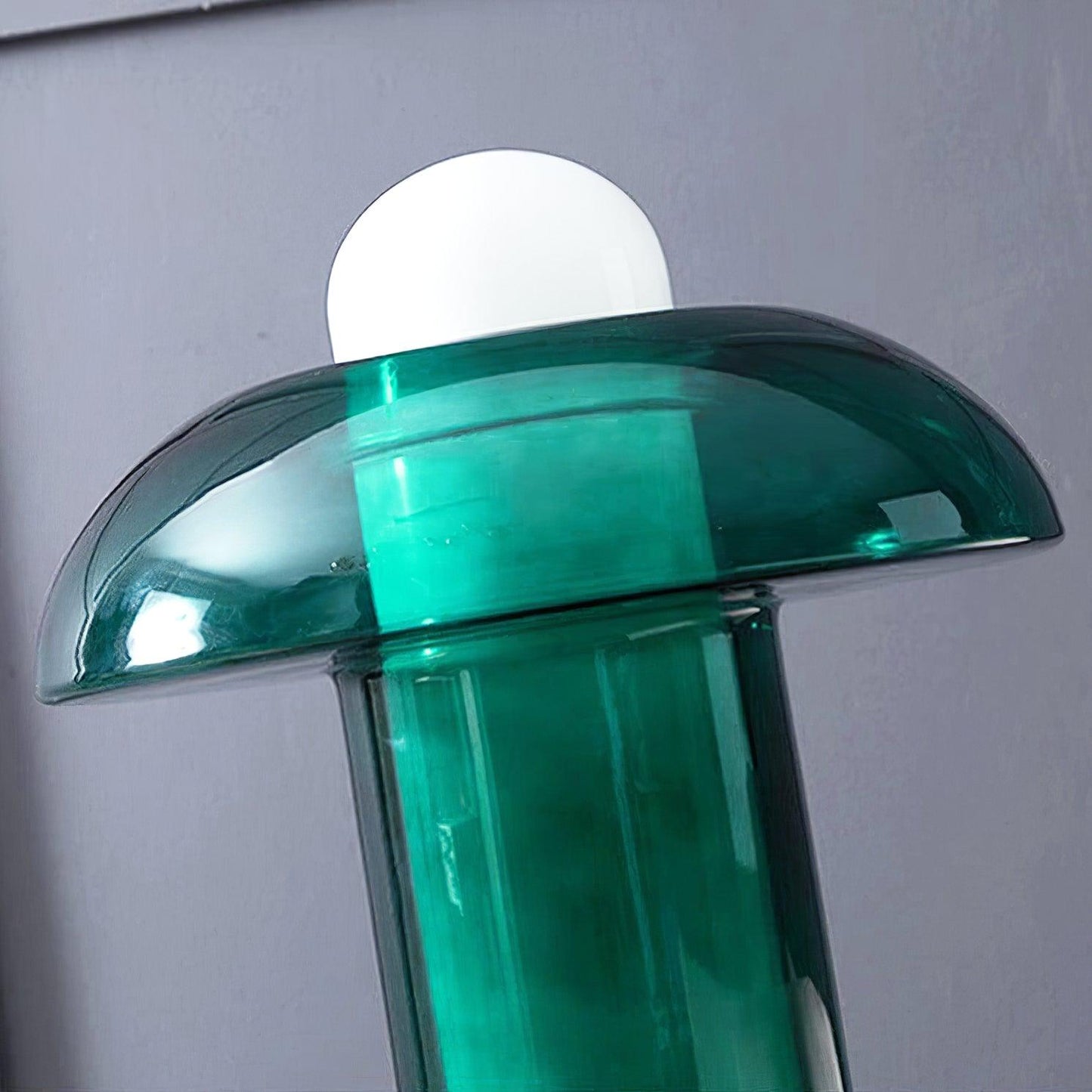 Glass Mushroom Table Lamp