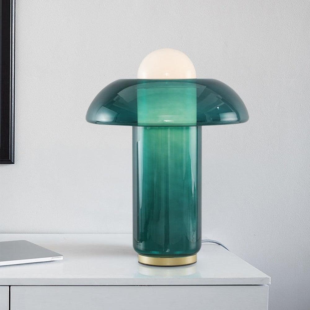 Glass Mushroom Table Lamp