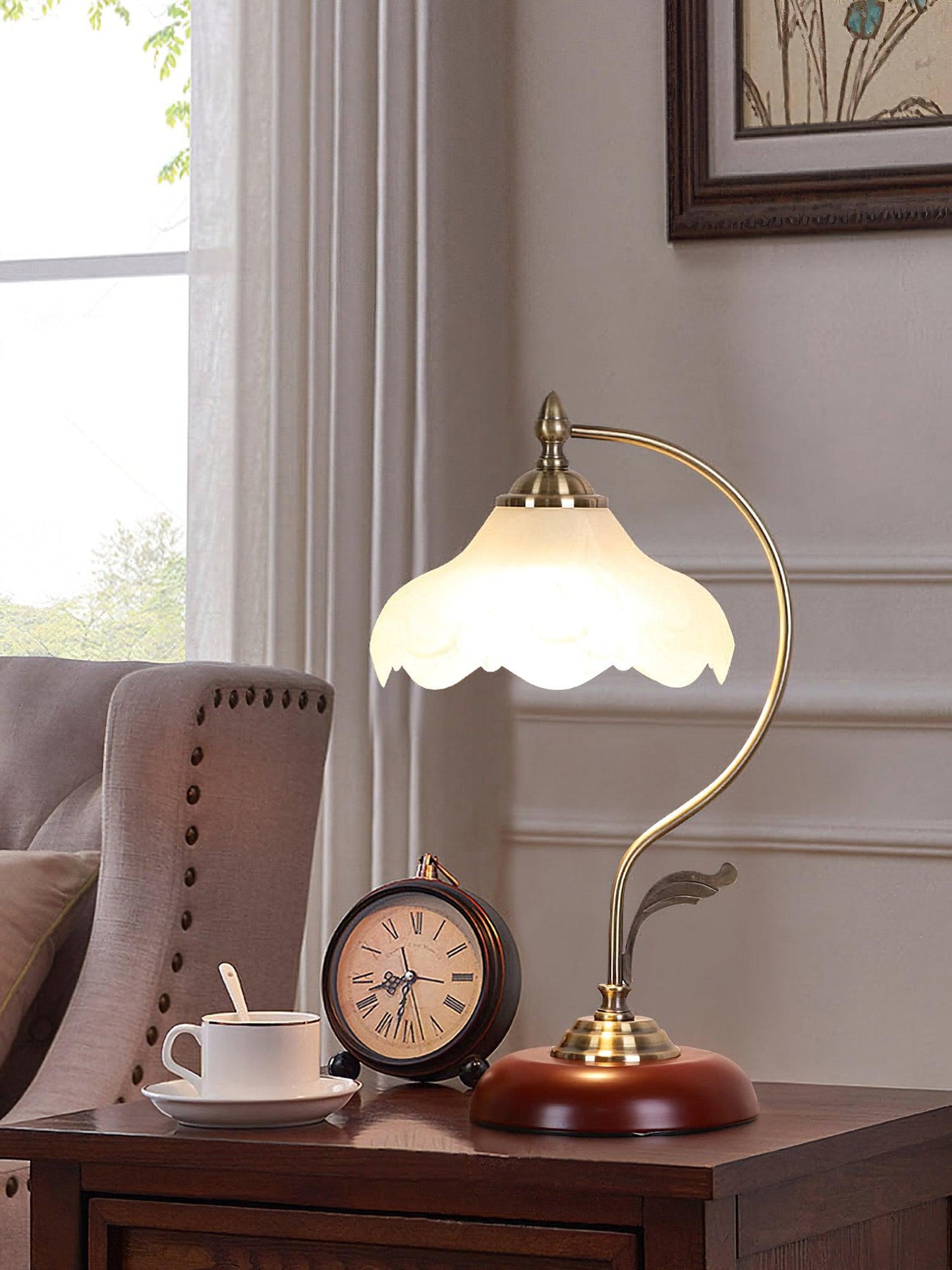 Brown Dome Table Lamp