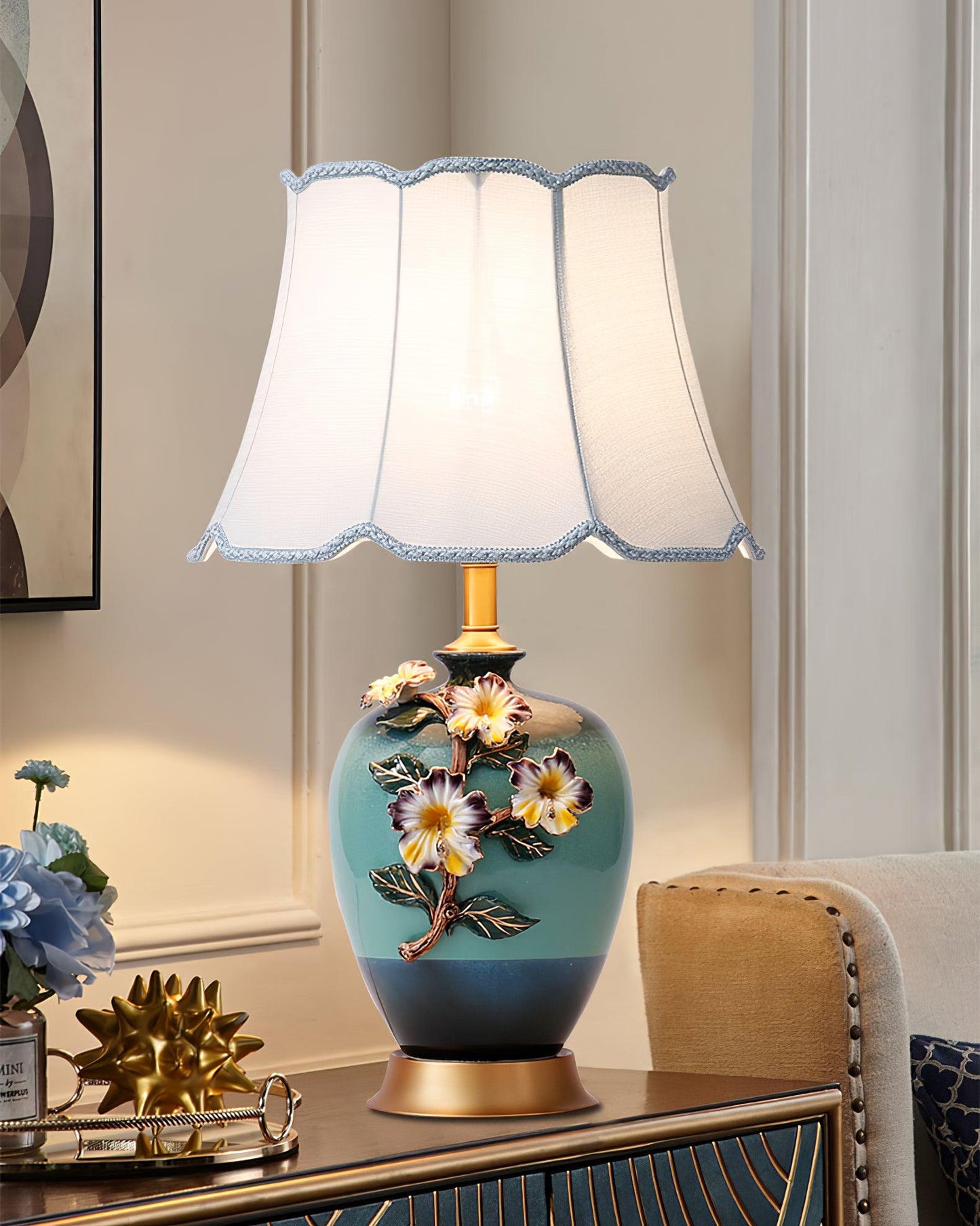 Ceramic Pattern Table Lamp