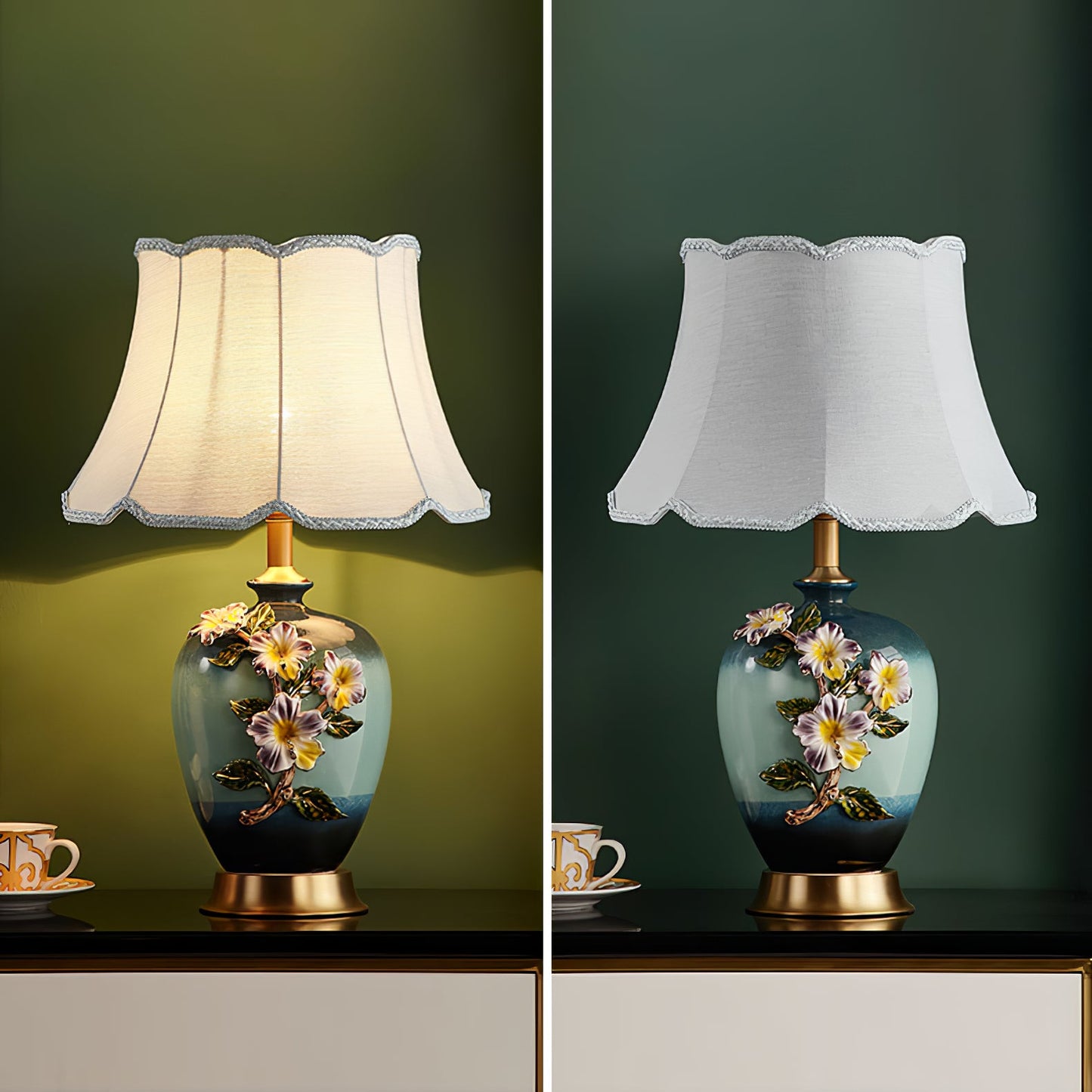 Ceramic Pattern Table Lamp