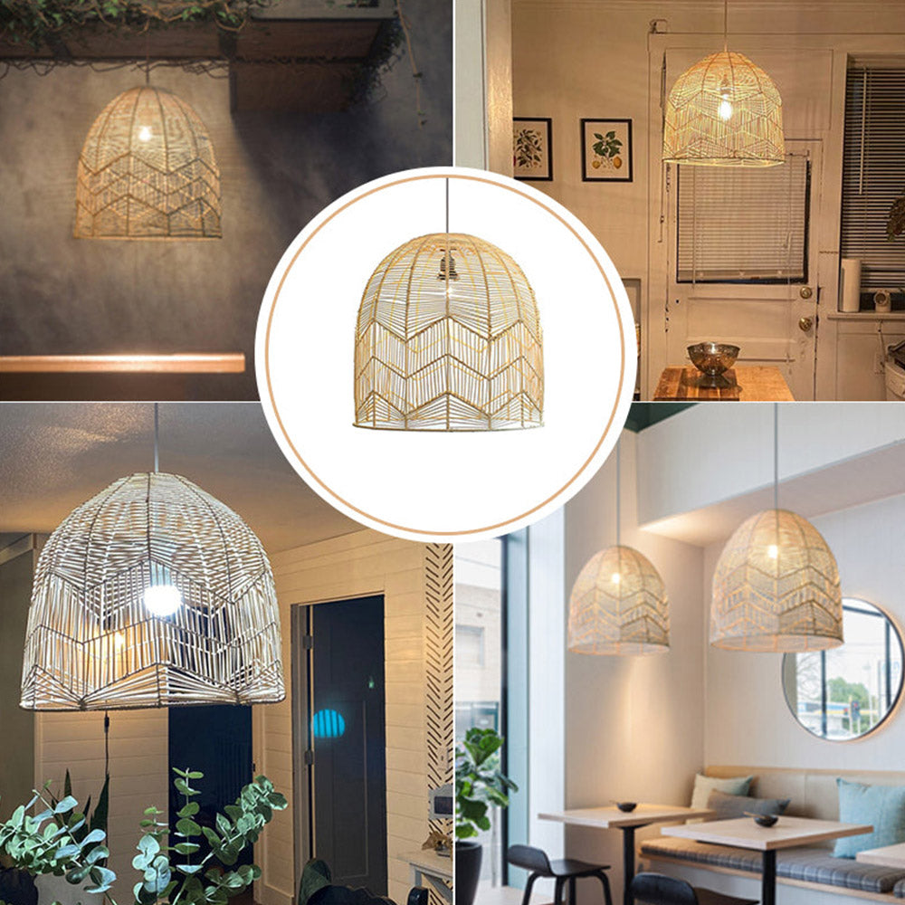 Handmade Basket Rattan Pendant Light Shades