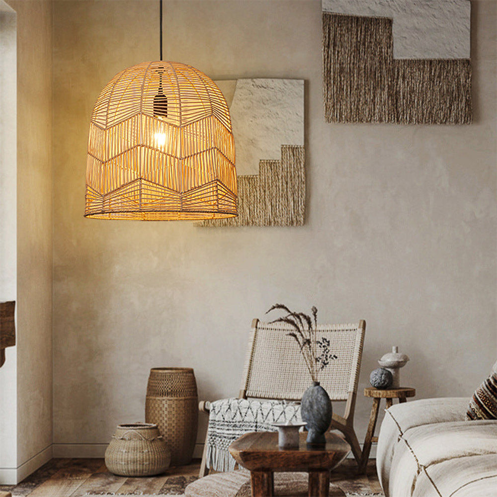 Handmade Basket Rattan Pendant Light Shades