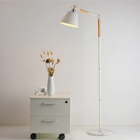 Barney Marble & Wood Floor Lamp