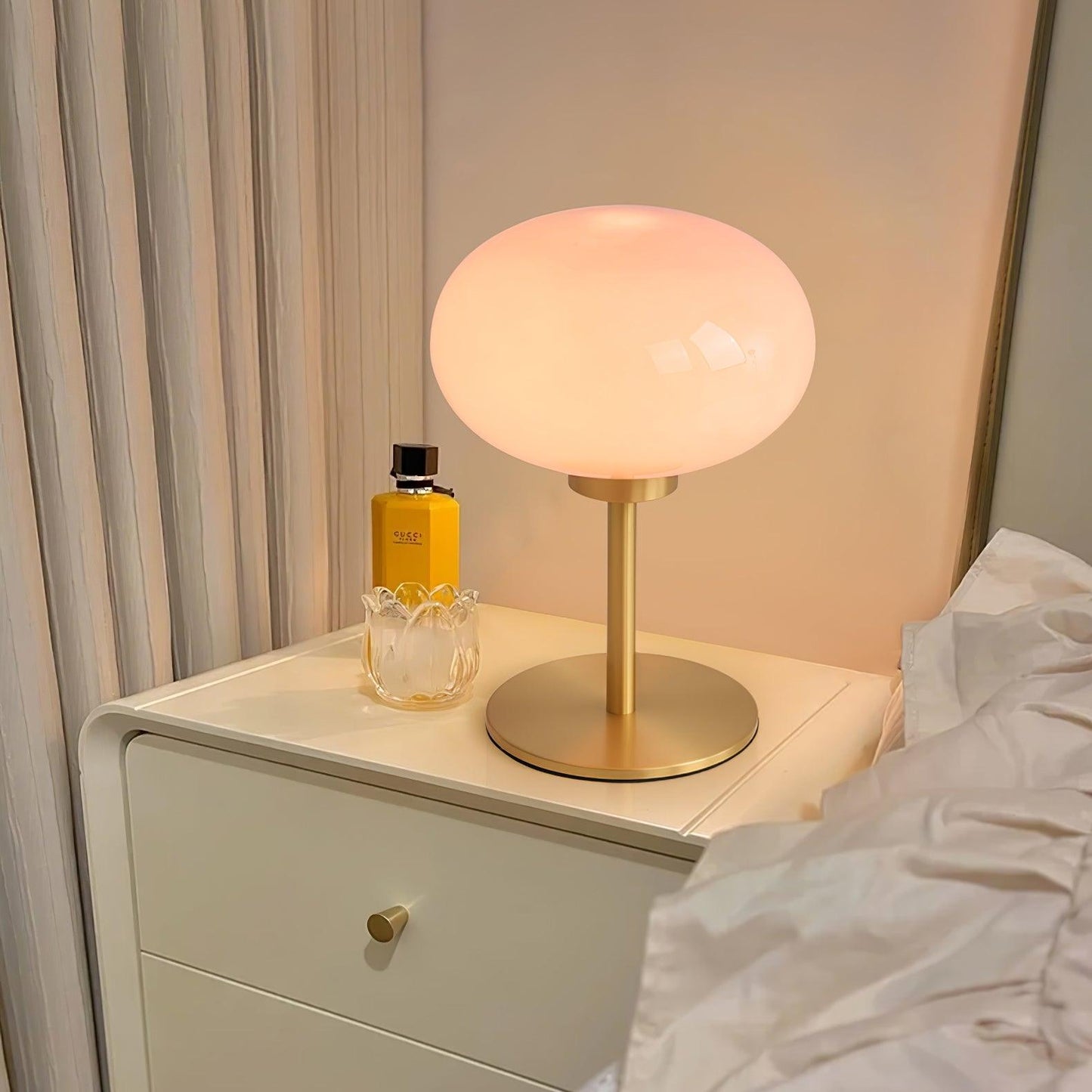 Marshmallow Brass Table Lamp