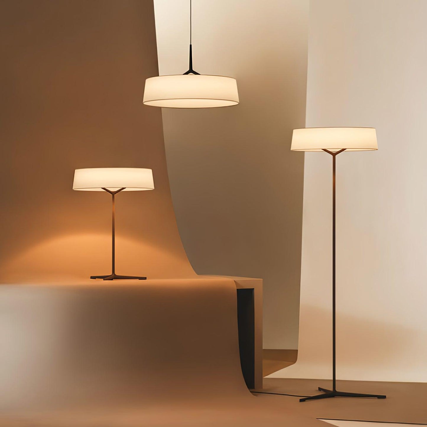 Paper Glow Circular Table Lamp