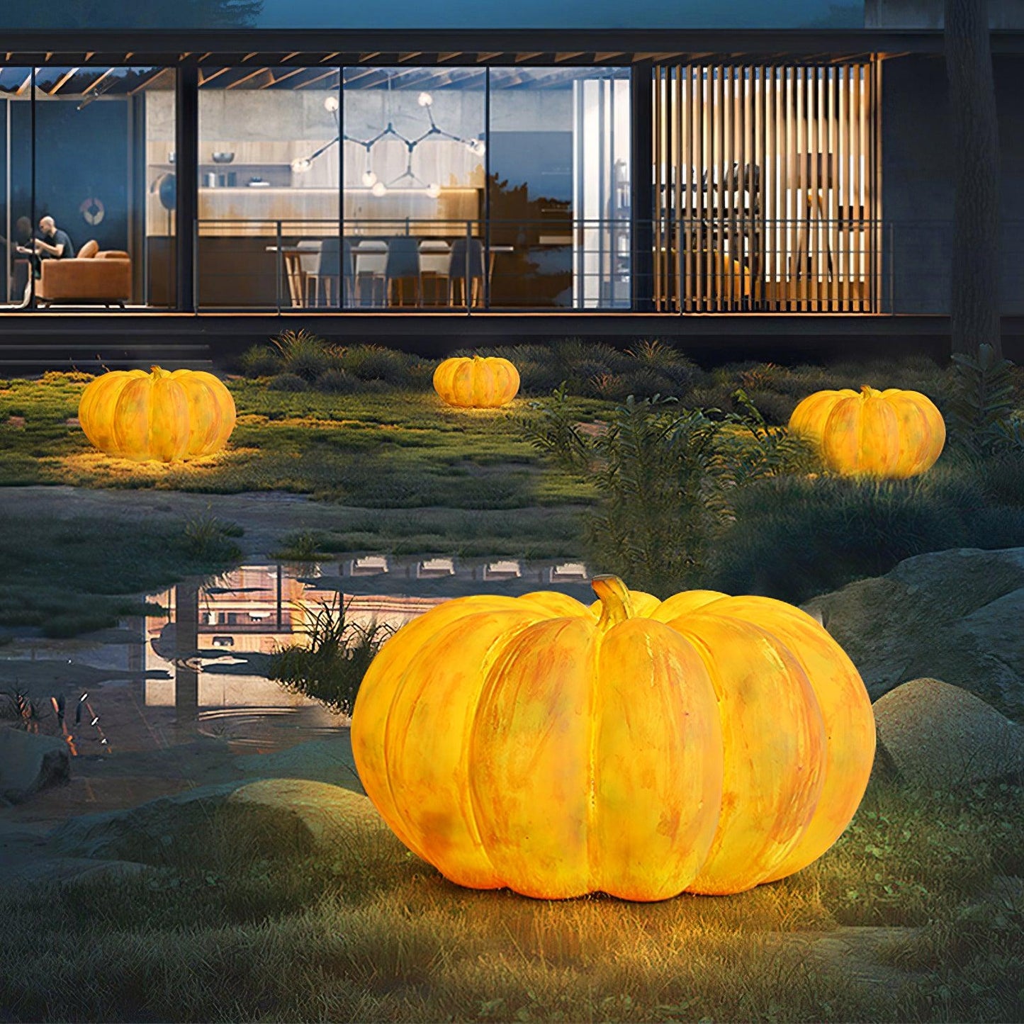 Portable Pumpkin Built-in Battery Table Lamp