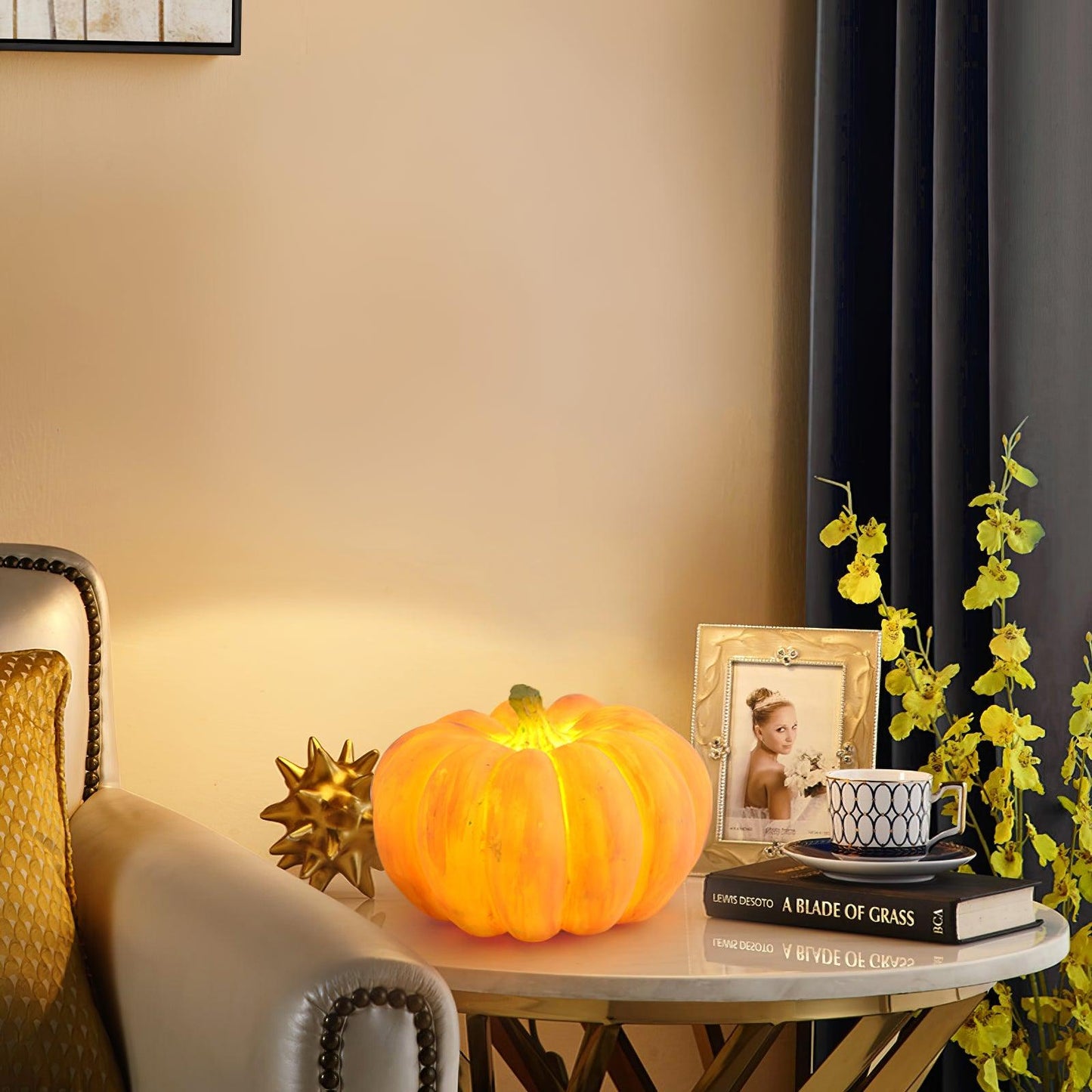 Portable Pumpkin Built-in Battery Table Lamp