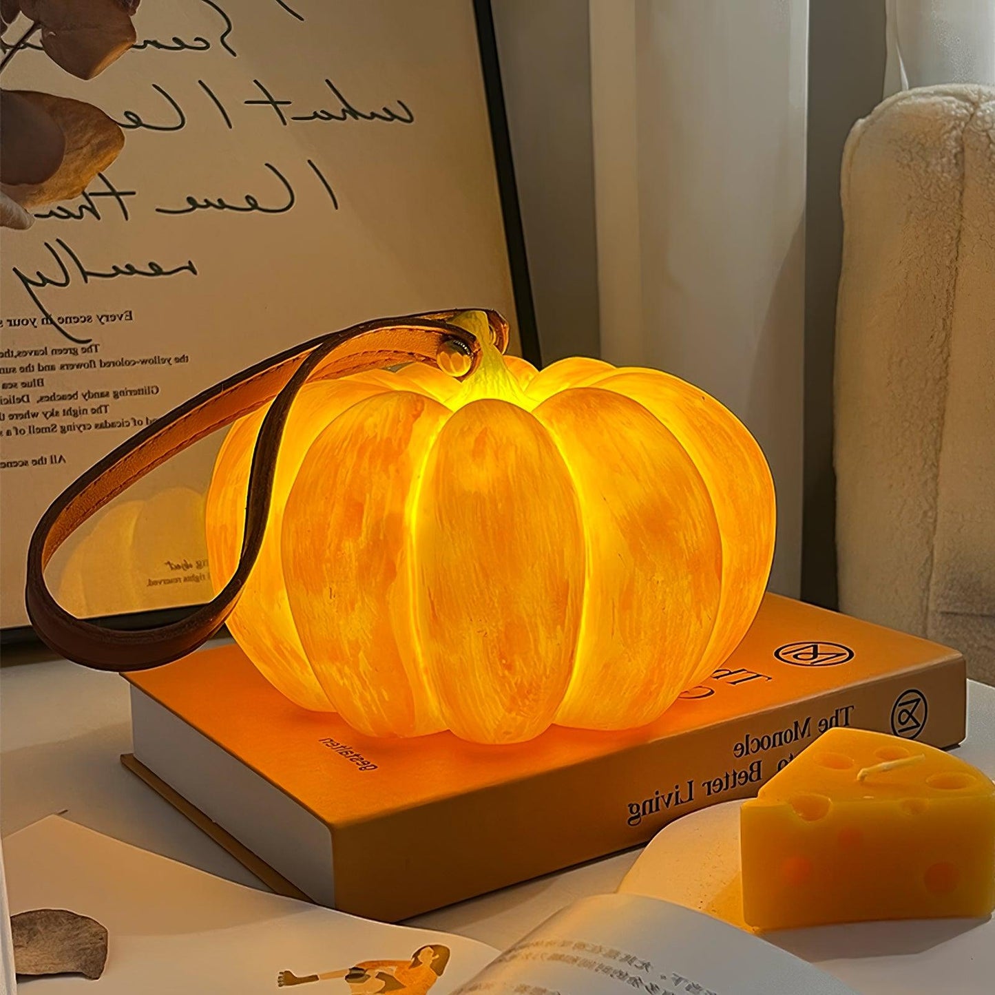 Portable Pumpkin Built-in Battery Table Lamp