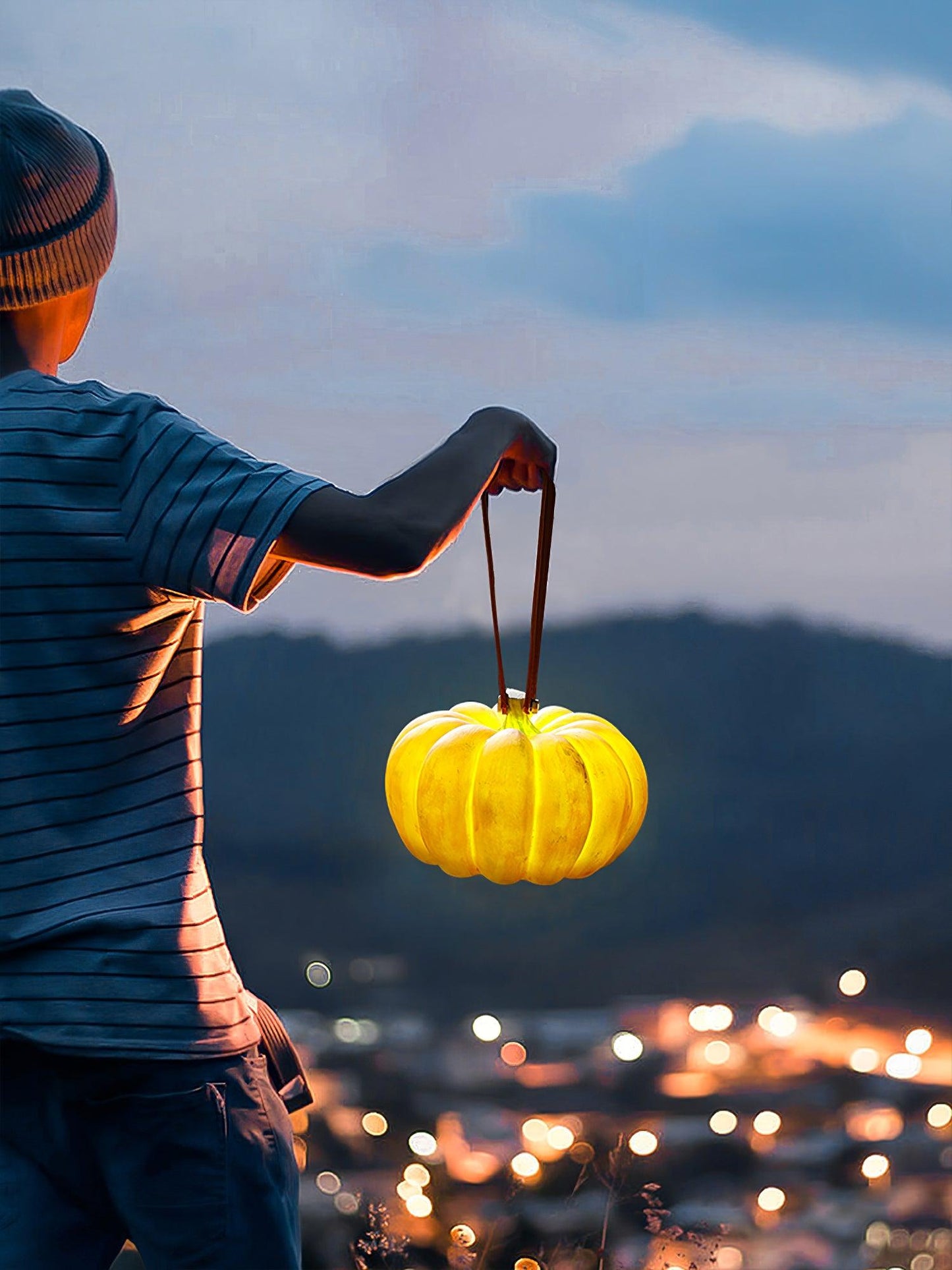 Portable Pumpkin Built-in Battery Table Lamp