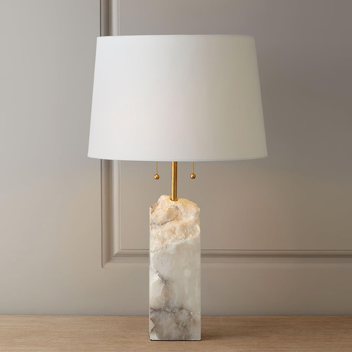 Raw Alabaster Table Lamp