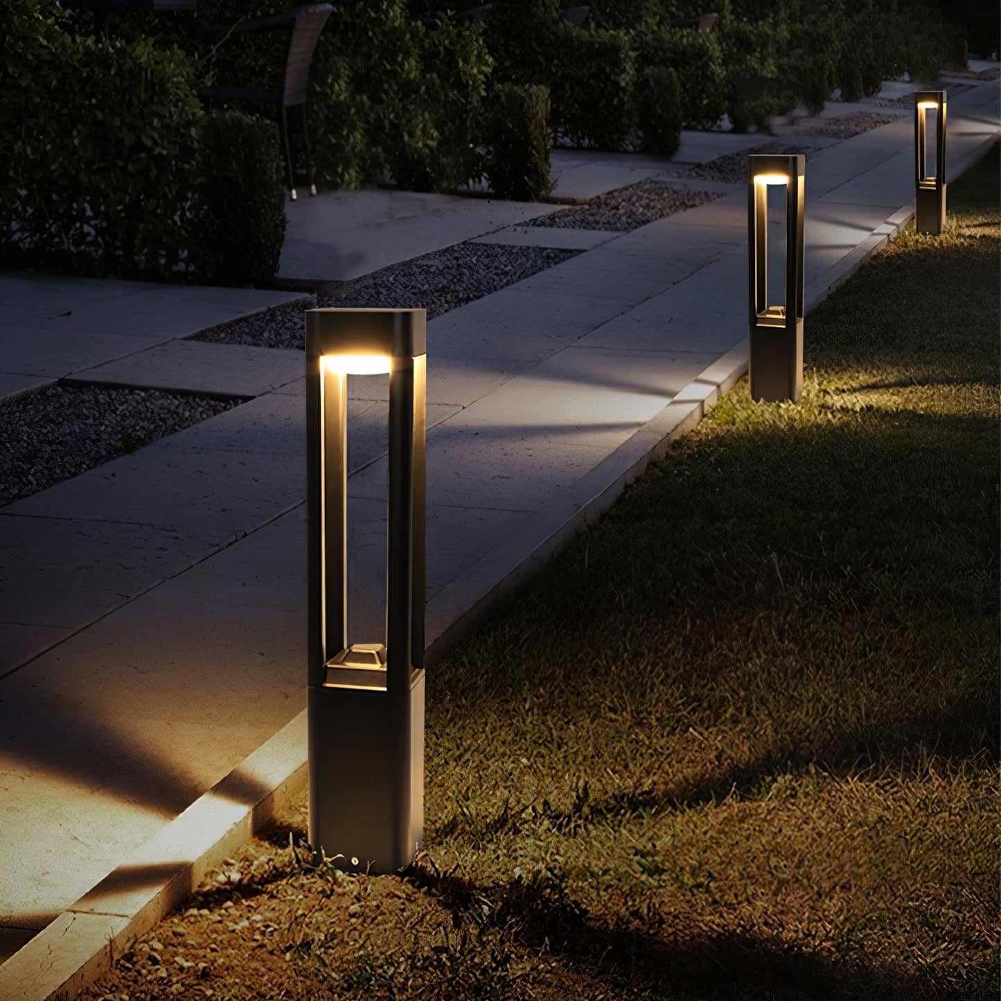 Rectangular Column Garden Light